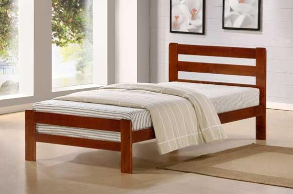 modern single bed pine wood