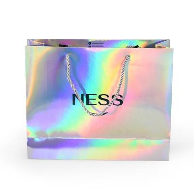Customized Size Hand Length Handle Jewelry Paper Shopping Bag with Luxury Logo Printing