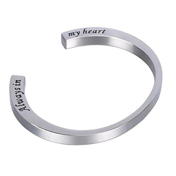 Sample Making Cremation Urn Bracelet Engraved Letter Stainless Steel Waterproof Bracelet