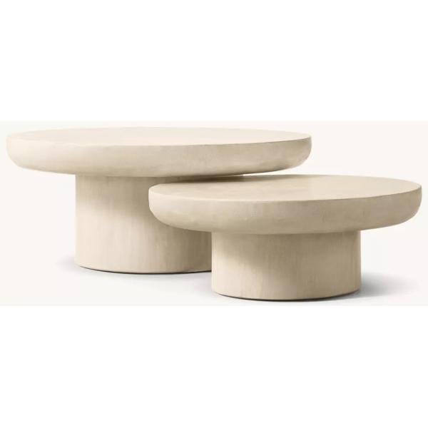 Customizable Size Modern Side Table Furniture for Living Room  white and wood coffee table