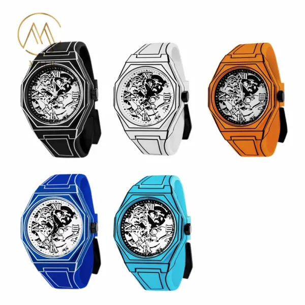 New Design Double Movement Quartz Wristwatch with Denim Strap Watch for Sale