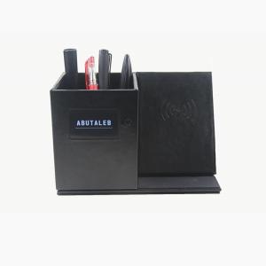 10W Pen Holder Waterproof Stain Resistant de couro de múltiplos propósitos com