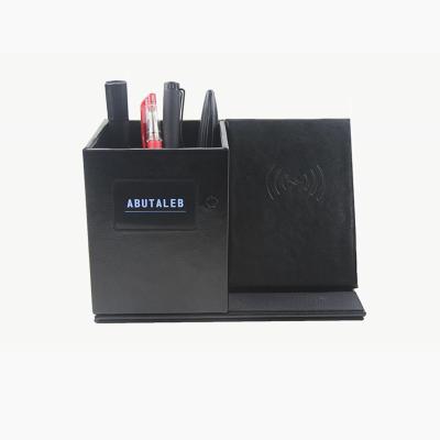 10W Pen Holder Waterproof Stain Resistant de couro de múltiplos propósitos com luzes do diodo emissor de luz