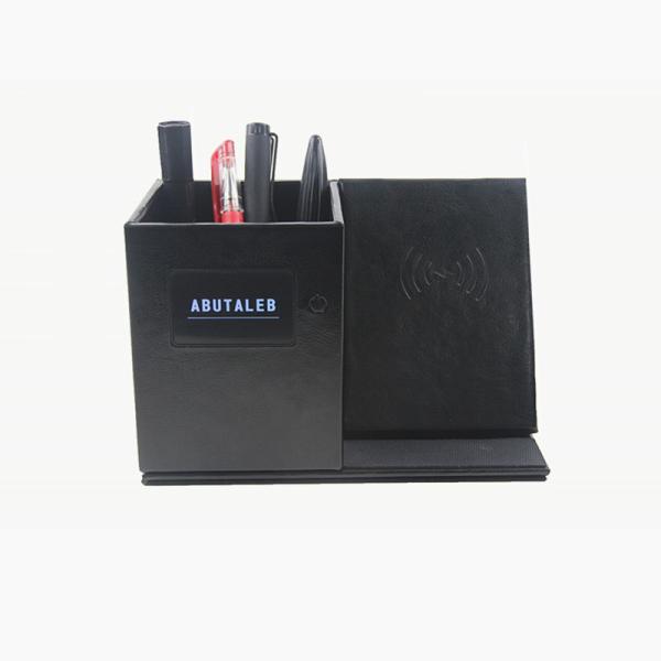 10W Pen Holder Waterproof Stain Resistant de couro de múltiplos propósitos com luzes do diodo emissor de luz