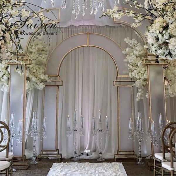 Церковный свадебный фон Цветочное украшение Портативный 4 шт.