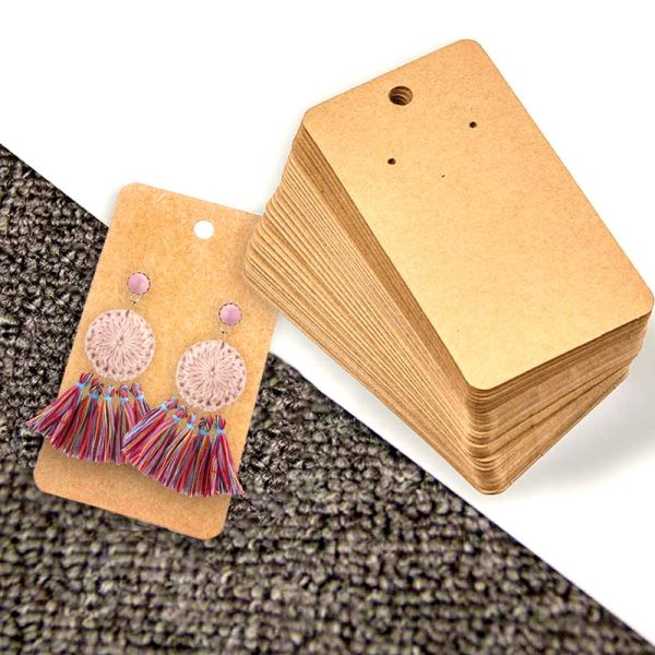 Custom Jewelry Display Card Earring Paper Tag Label OEM Accepted
