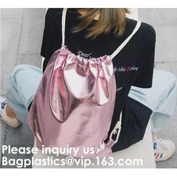 Leather Backpack Women Drawstring Bag New Travel Bag PU Backpack Women Party School Bags For Teenagers, bagease package