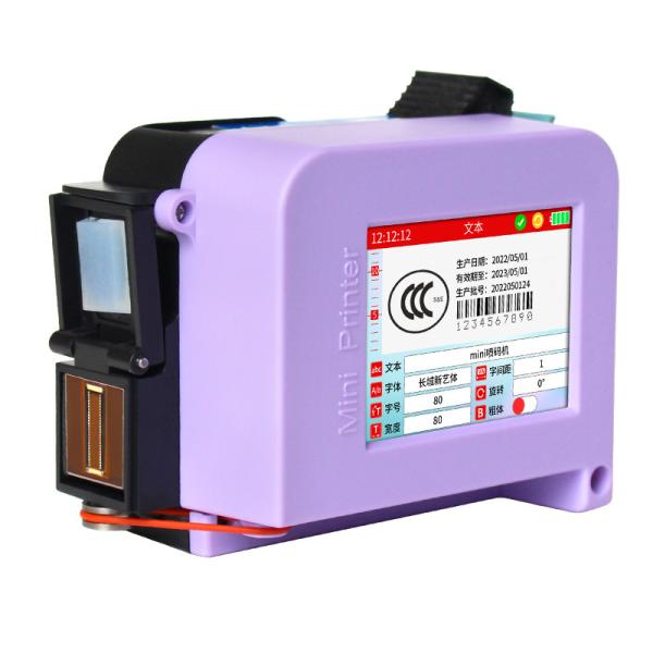 Single Color Handheld Inkjet Printer for Mini Plastic Bottle Egg Bottle Body Printing