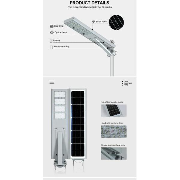 Aluminio impermeable al aire libre todo del camino del jardín en una luz de calle solar del LED