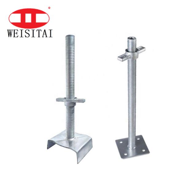 Steel Construction 35mm Dia Adjustable U Head Jack Electro Galvanized Scaffolding Props