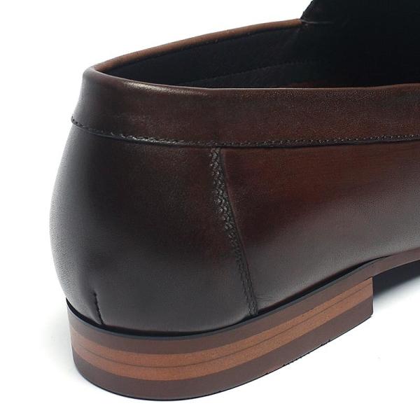 Fashionable durable anti skid Coffee Mens Leather Moccasins