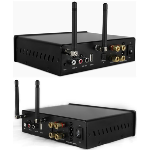 Wireless Audio Amplifier with 2.1 Channel 100W RMS Output and Bluetooth 5.0 Connectivity