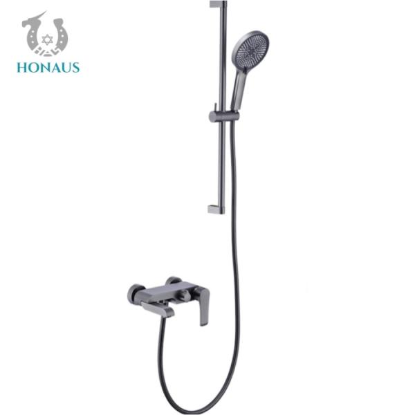 Hotel Grade Bathtub Exposed Wall Mount Shower Faucet External Mixer Shower