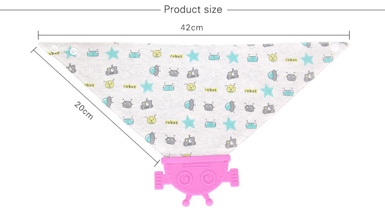 Кремний 100% хлопок Bibs Bandana младенца CE современный с Teether