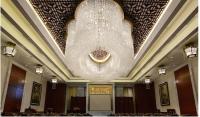 Lobby de l'hôtel Villa de luxe Crystal Round Long Ceiling Light Grand département des ventes Lampes de table de sable projet