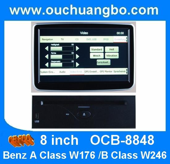 Cheapest Car Stereo radio for Mercedes Benz A Class W176 /B Class W246 with gps system iPod mp3 player OCB-8848