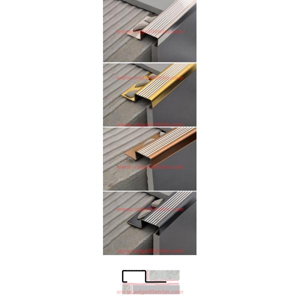 Прочный черный металлический лестничный нос 2 дюйма наружной лестницы