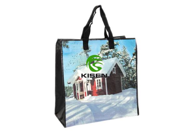 Reusable PP Woven Carry Bags Zipper Tote Type For Supermarket Promotion
