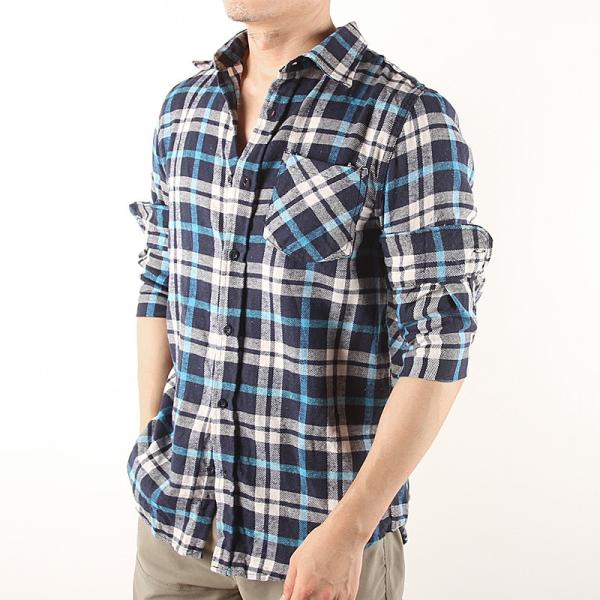7 Colors Cotton Long Sleeve Mens Casual Plaid Shirts