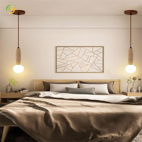 JYLIGHTING Желтый травертин свет роскошный одноголовый натуральный материал современные светодиодные люстры и подвесные огни в помещении