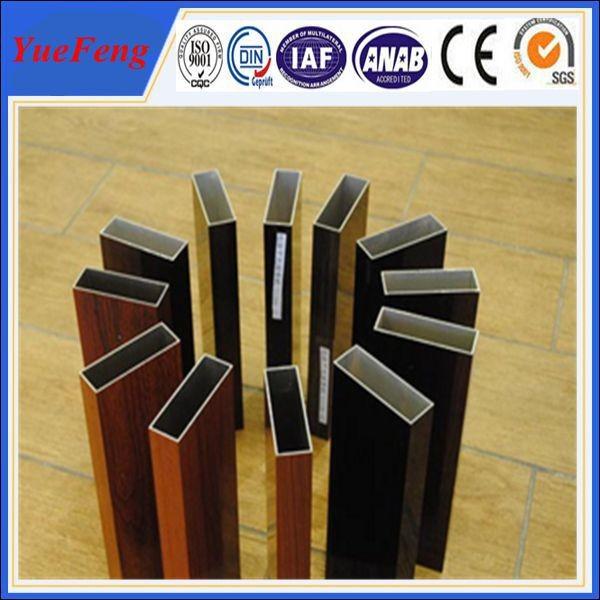 Aluminium profile wood color , OEM design 6063 grade aluminium triangle tube allibaba com