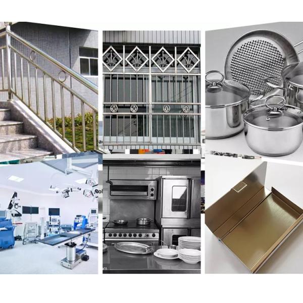 Hairline PVD 304 Stainless Steel Strip Coil 316 409 SS Gold Mirror Sheet