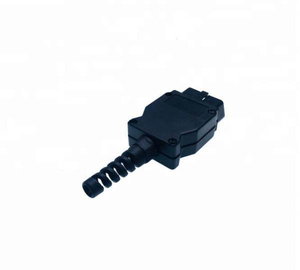 OBD2 OBDII Enclosure with J1962 OBD2 Male Connector and Wire Tube