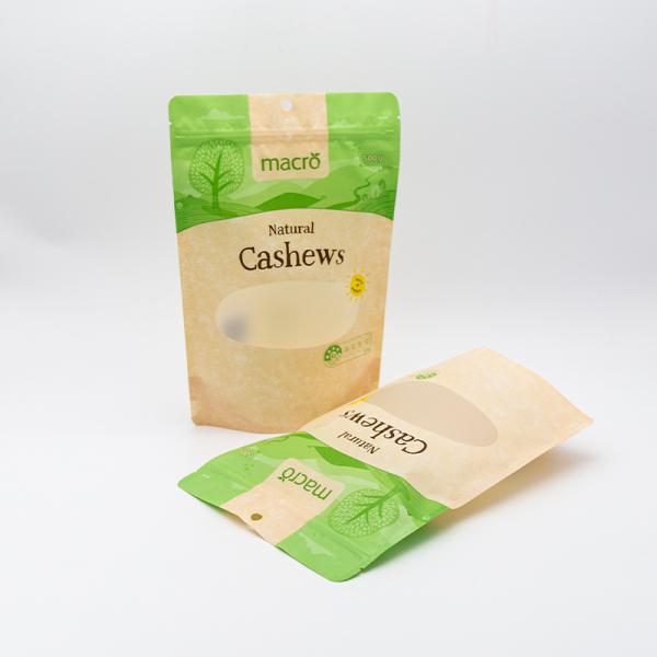 Zip-Lock Stand Up Pouches For Dry Food Packaging With Clear Windows And Food-Grade Materials Bulk Orders Discounts.