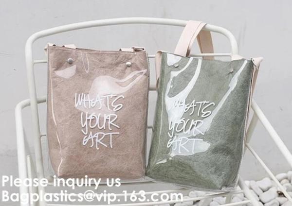 Crossbody Fashion Tyvek Tote Bag, Tyvek Craft Paper Tote Bag, Storage, Travel, Promotion, Makeup Packing
