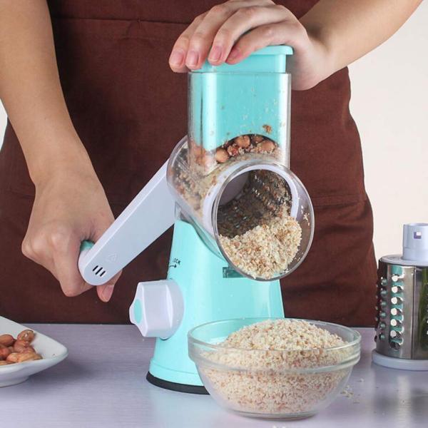 Upgrade Your Kitchen with this Manual Rotary Cheese Grater Round Tumbling Box Shredder