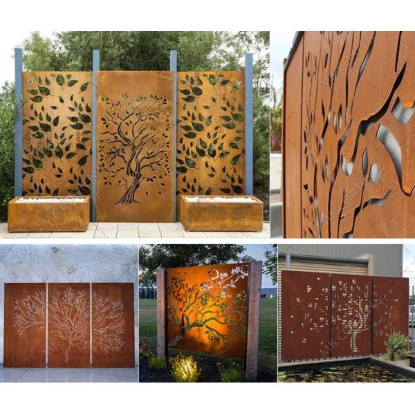 Decorative Laser Cut Metal Fencing Panels Outdoor Privacy Screen