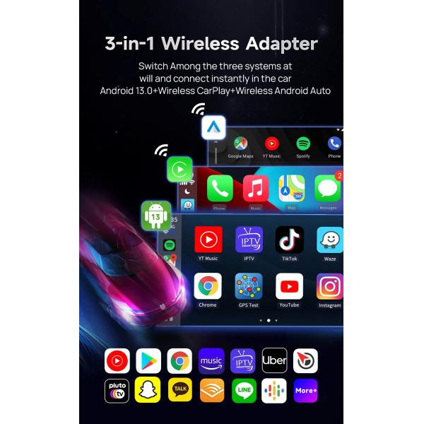 Android Box Cpc200 Tbox Ambient Wireless Adapter Carplay Usb 4G 64Gb Up To 512Gb Android 13 SDM660  Dongle Youtube Netflix Ai Tv Box