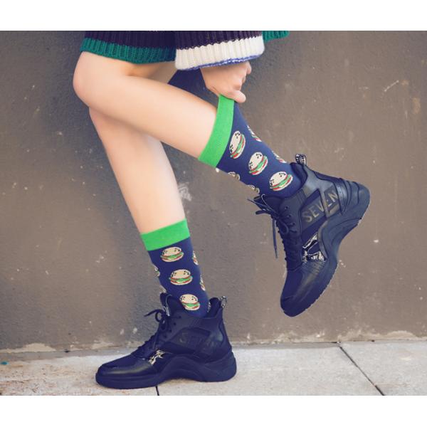 Extended Size Women's Athletic Crew Socks Anti Bacterium With Health Material