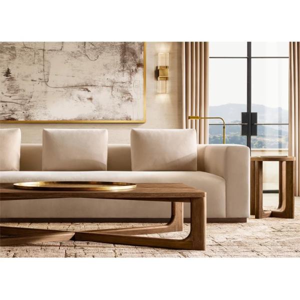 Living Room Modern Solid Wood Coffee Table Customized Lightweight 450mm