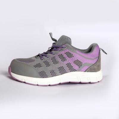 Les chaussures de sécurité de travail à tissu tricoté en acier à orteils à dentelle ASTM homologuées