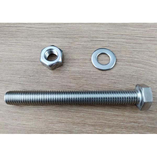Stainless Steel 18 - 8 Full Coarse Thread Hex Head Tap Bolt With Six Sided Head