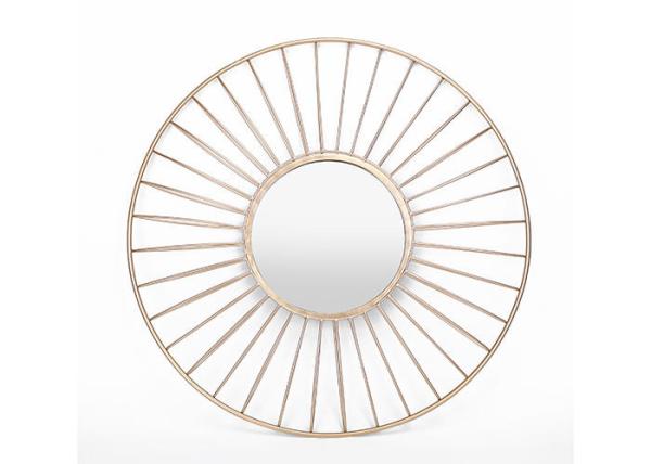 Layered Round Gold Metal Frame Decorative Wall Mirror 28 by 28 by 5 inch