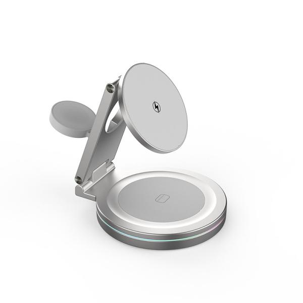 360-Degree Rotation 15W Magnetic Wireless Charger with Type C Cable 98.3*24.7*95.8mm