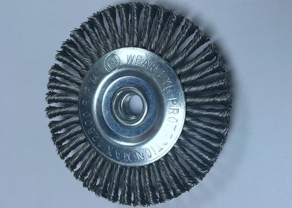 125mm OD Knotted Wire Stringer Bead Pipeline Brush with M14 Nut for Weld Cleaning