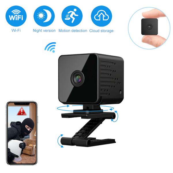 Mini indoor 1080P small button battery Power Audio pick up function 2.0MP surveillance battery camera