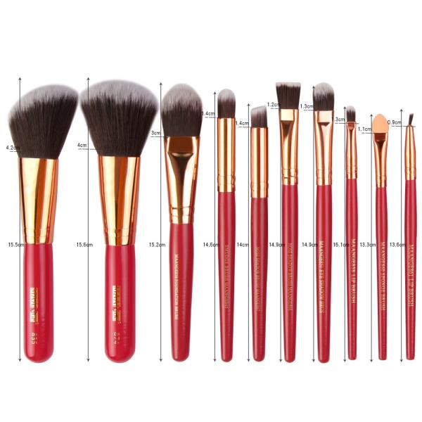 22 Pieces Wood Handle High Quality Makeup Brushes Fan Brush best make up brush