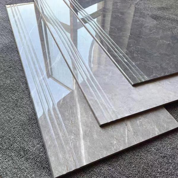 1200*470mm Marble Look Porcelain Tiles Full Body Polished Glazed Floor Stair Step Tiles