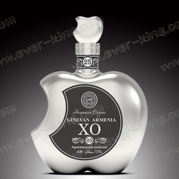Яблоко сформировало бутылки бесцветного стекла ясности 750ml для рябиновки