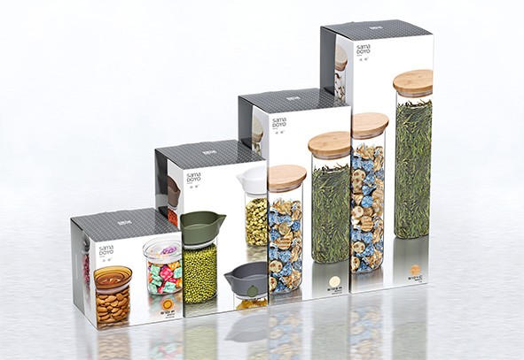 Custom Air Tight Tea Leaves Glass Bamboo Containers Canister Heat Resistant