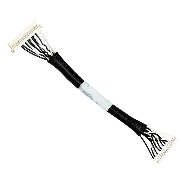 Custom 28AWG PVDF LVDS Cable Assembly with 1.0mm Pitch Connector for Display