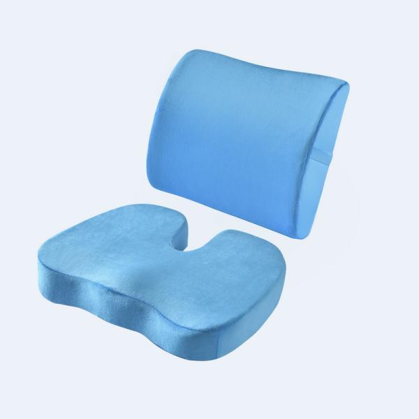 Anti-Static Polyester Cover Memory Foam Seat Cushion for Wheelchair and Lumbar Support