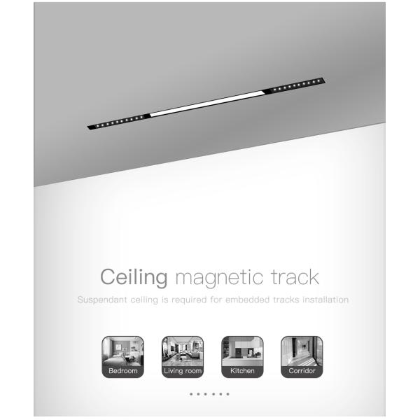 Movable Magnetic Lamp Holder 0.5M 1M LED Magnet Mount Lights Track Rail