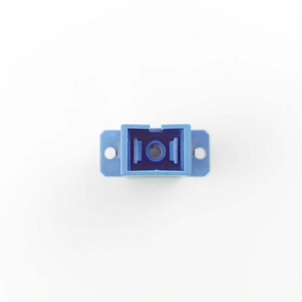 FTTH SC Optic Fiber Adapter with UPC Eared Dustproof Simplex Coupler Manufactured by PBT