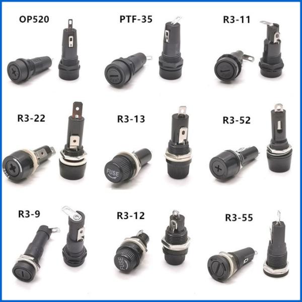 Гайка патрона предохранителя R3-21A рамки 6.35x30mm крышки нейлона феноловая микро- установила