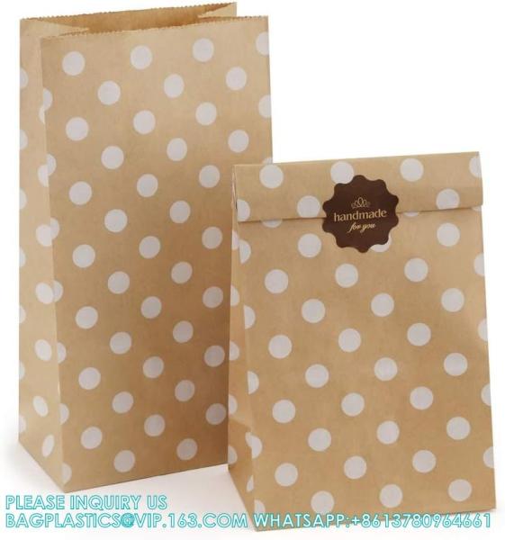 Kraft Paper Bags, Cookie Sleeves Snack Bags, Bread Bag, Craft Bags, 100% Recycled Kraft Paper Brown Lunch Bags